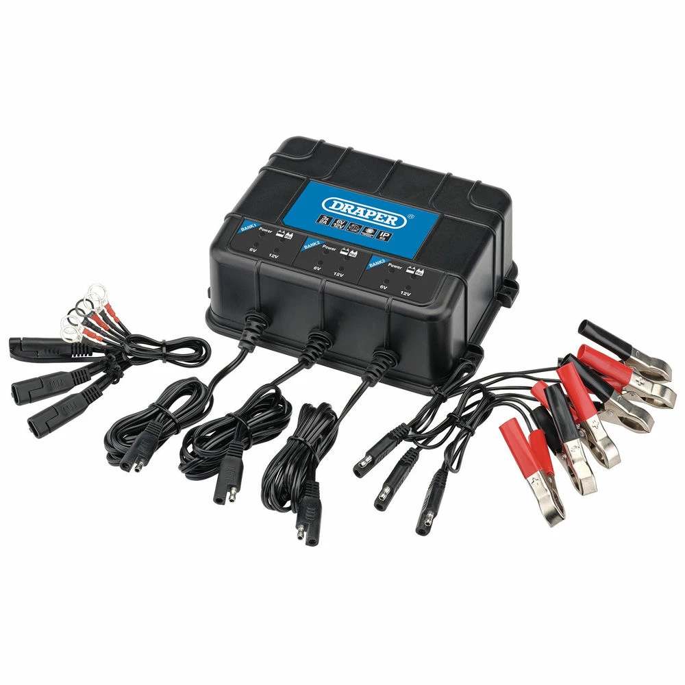 Draper 6V/12V 3 Bank Charger Station 1 Draper 6V/12V 3 Bank Charger Station