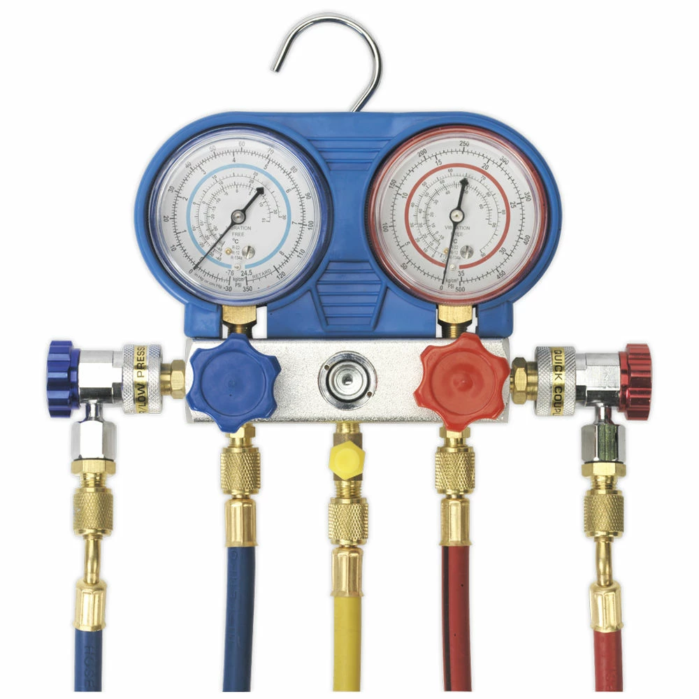 Sealey VSAC002 Air Conditioning System Manifold With Sight Glass 6 Sealey VSAC002 Air Conditioning System Manifold With Sight Glass - Image 6