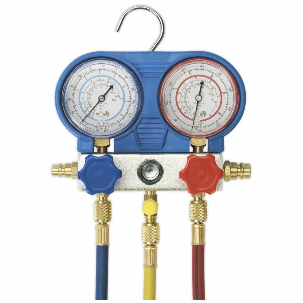 Sealey VSAC002 Air Conditioning System Manifold With Sight Glass 3 Sealey VSAC002 Air Conditioning System Manifold With Sight Glass - Image 3